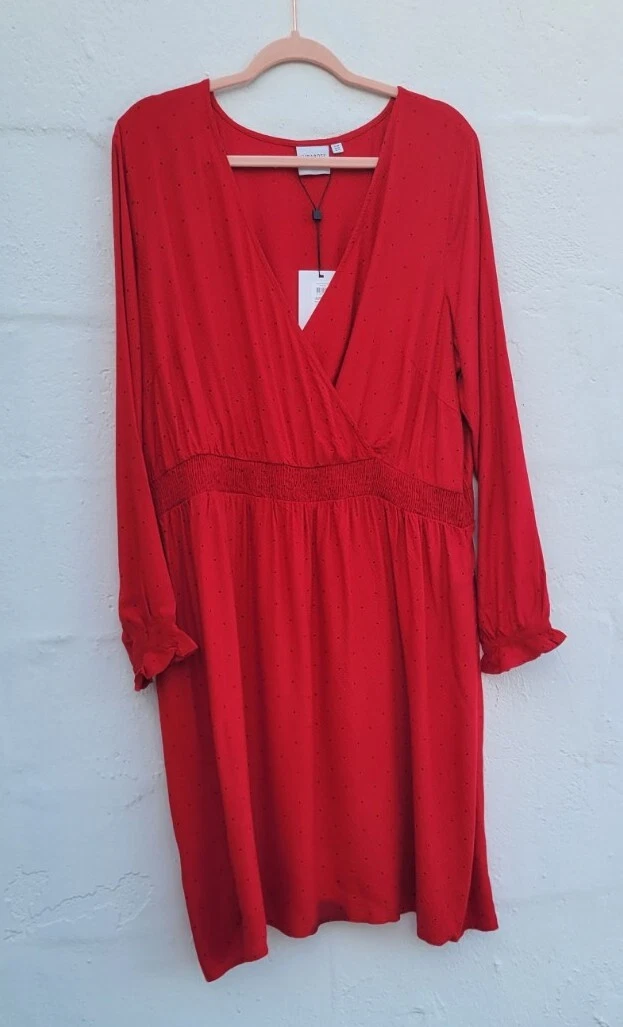 Vero moda hot sale dotted wrap dress