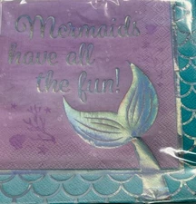 Mermaid Have All the Fun Luncheon Napkins - 16pk