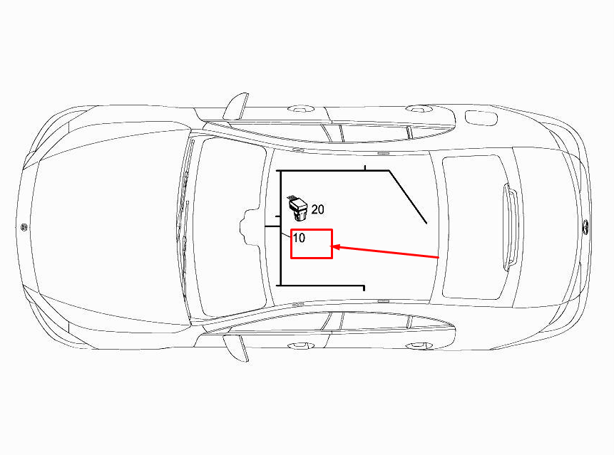 MERCEDES-BENZ CLS C257 Roof Electrical Wiring Harness A2575405006