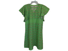 Women's Green Handmade African Traditional Dress. One Size.