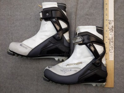 Fischer RC Combi My Style Cross Country Ski Boots Womens 26 Mondo 41 NNN White