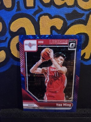 2024-25 Panini Donruss Optic Yao Ming Blue Prizm Disco /49 Rockets #226