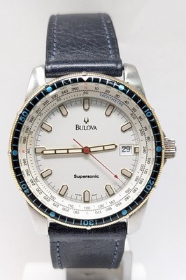 Bulova Supersonic BAG146080 Quarz Swiss Made Herren Armbanduhr selten