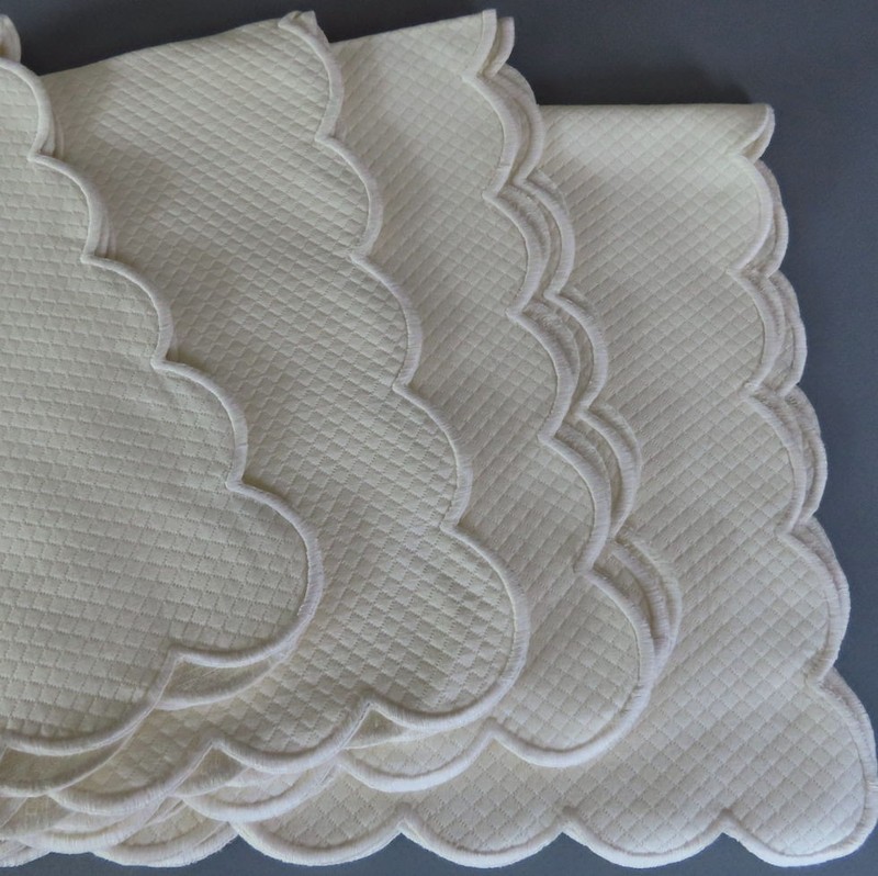 Set 8 Fine MATOUK 22" Napkins "Savannah Gardens" Ivory ~ PORTUGAL / USA * NIP