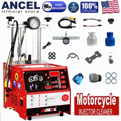 For Motorcycle Ultrasonic Fuel Injector Cleaning Machine 4-Cylinder Cleaner Test