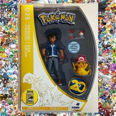 SDCC 2016 Tomy Pokemon Pikachu & Ash #025 20th Anniversary figure sealed MIB
