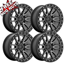 Set-4 Fuel D680 Rebel 22x10 6x135 Black Gunmetal -13mm Wheels Rims 22 Inch
