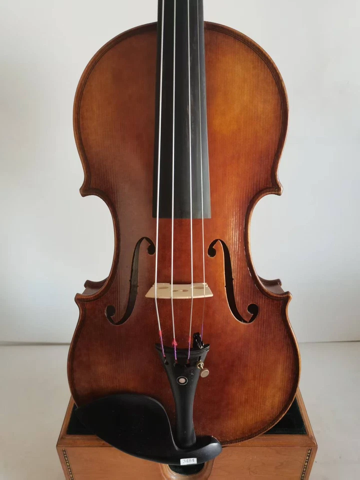 4/4 violin Guarneri Model Flamed maple back spruce top hand Antique Style K3484 - Image 3 of 4