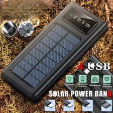 2025 Super 10000000mAh Solar Power Bank  4 USB Portable Charger For Cell Phone