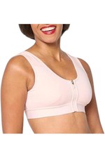 Copper Life by Tommie Copper Women's Support Bra w/ Zipper Pale Pink