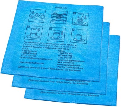 Stanley 25-1217 Reusable Dry Filter for 1-5 Gallon Wet/Dry Vacuum, 3-Pack