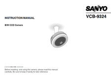 Sanyo VCB-9324 Security Camera Instruction Owner User Manual