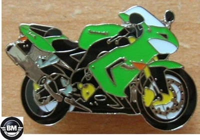 MARKENLOS Pin Anstecker Kawasaki ZX 10 R / ZX10R / ZX10 R Modell 2004 grün green Art. 0956