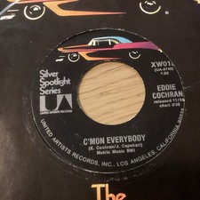Eddie Cochran: C’Mon Everybody; Twenty Flight Rock US Press EX 7” Vinyl Single