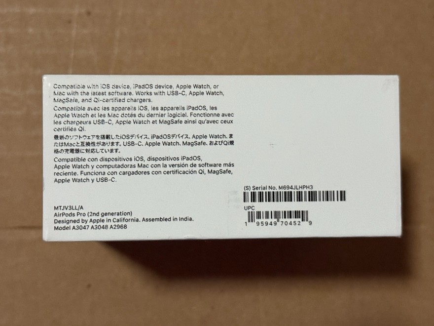 Apple Airpods Pro 2nd Replacement for Left / Right Or Case MTJV3LL