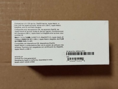 Apple Airpods Pro 2nd Replacement for Left / Right Or Case MTJV3LL