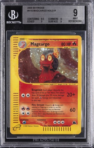 2003 POKEMON: E-CARD SERIES [SK] SKYRIDGE: RARE - HOLO #H16/H32 MAGCARGO BGS 9