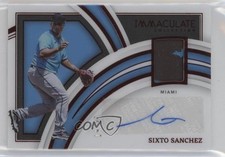 2022 Immaculate Clearly Material Signatures Red 19/25 Sixto Sanchez Auto uk2