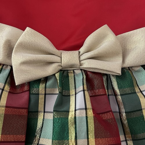 Bonnie Jean Dress Girls 6 Red Green Gold Christmas Holiday Party A Line Full - Picture 5 of 14
