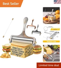Wire Cheese Slicer Stainless Steel Handheld Cheese Cutter for Mozzarella, Che...