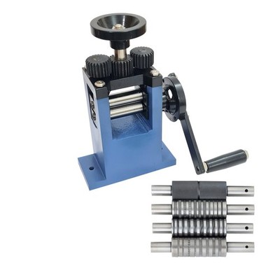 Jewelry Mini Rolling Mill Tool With 6 Rollers - 9'' Height - Wire Sharper