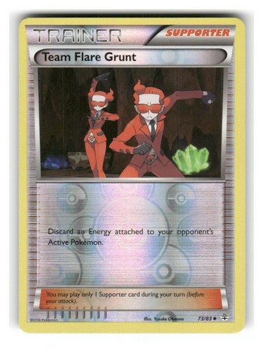 Team Flare Grunt 73/83 Reverse Holo Lightly Played Generations