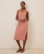 Pact Women's Softspun Tank Midi Dress 3X-Large Palisade Stripe Sleeveless