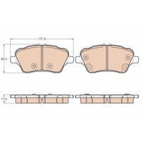 Bremsbelagsatz Scheibenbremse TRW GDB1959 FüR Ford Vorderachse