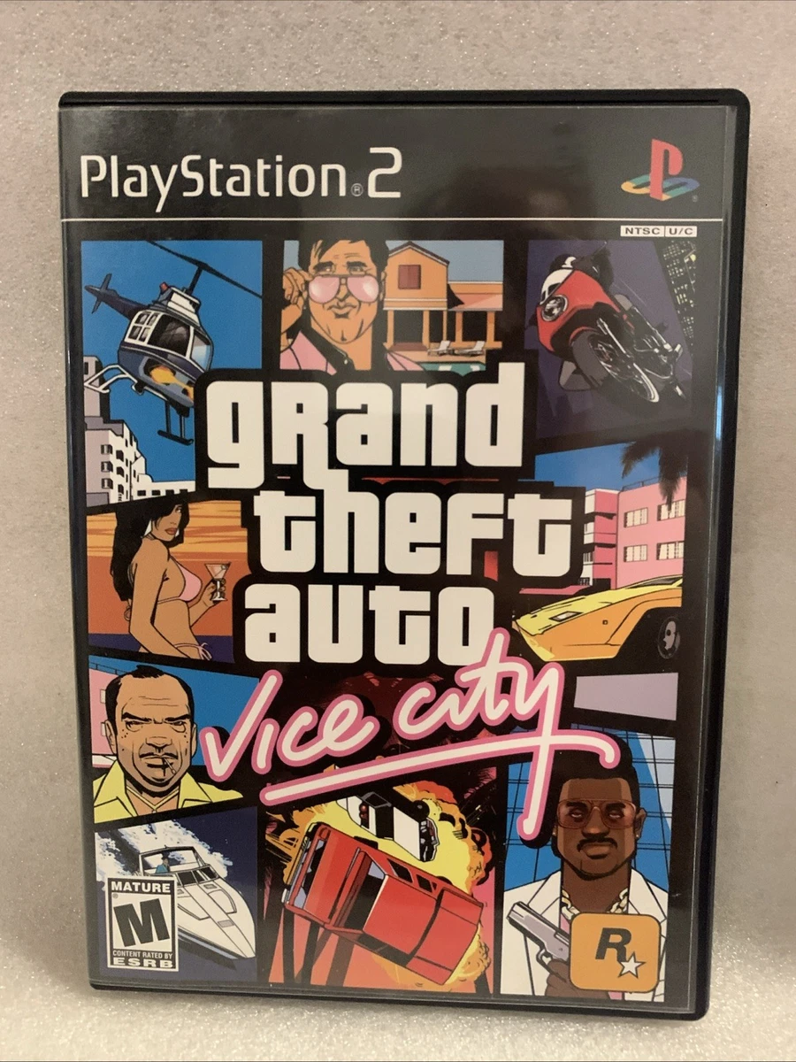 Lot GTA San Andreas + Vice City Sur PS2 - Versions US NTSC, Disques Propres, Complets