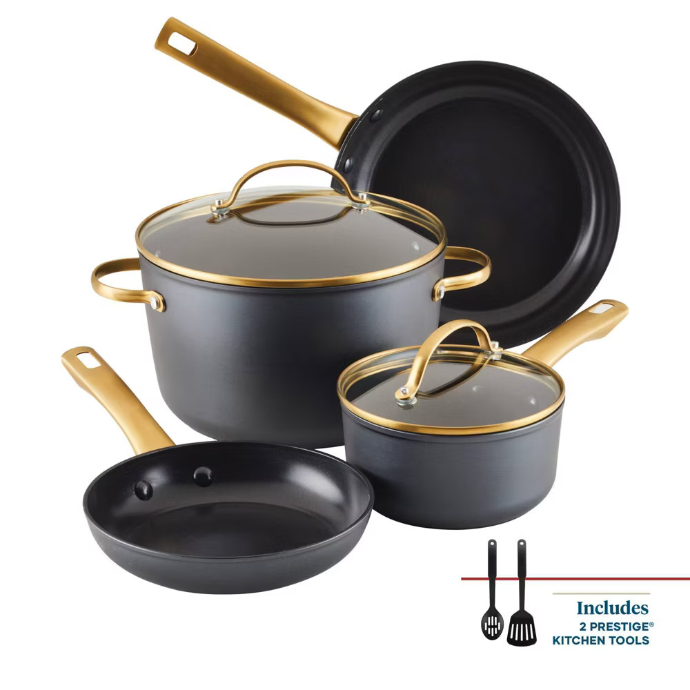 Farberware Forged Induction 8pc Ceramic Nonstick Cookware Set