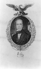 Henry Clay 1844 Whig Presidential Campaign Portrait Eagle Oval Framed