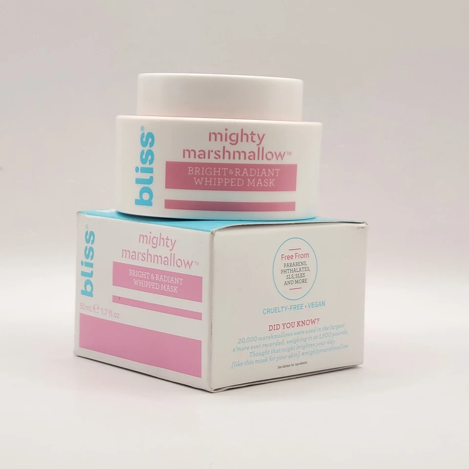 Máscara batida brillante y radiante Bliss Mighty Marshmallow 1,7 oz / 50 ml Foto 3 de 4