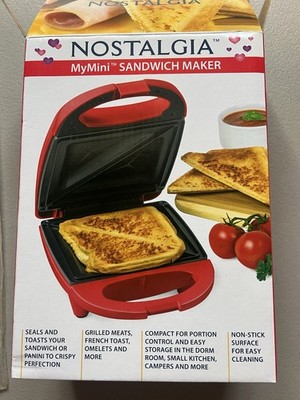 Nostalgia My Mini Sandwich Maker Red Brand New In Box