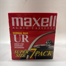 NEW Maxell 108575 Normal Bias UR Audio Cassette - 7 Pack