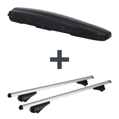 Dachbox G3 Arjes 280 + Dachträger Menabo Tiger für Audi A3 Sportback Typ 8P EBA