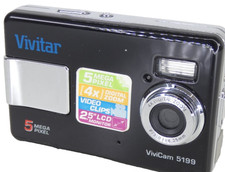 Vivitar ViviCam 5199 5MP Digital Camera Compact Black Y2K