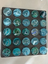 25 Damaged Glass Marbles With Display Included lot 7962