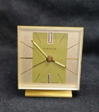 Alter Kienzle Wecker 60er Jahre  mit OVP !!   Zifferblatt mattiert Olivgr&uuml;n Gold