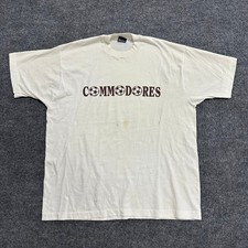 Screen Stars T-shirt Mens Size XL White Vintage Commodores Soccer Made in USA