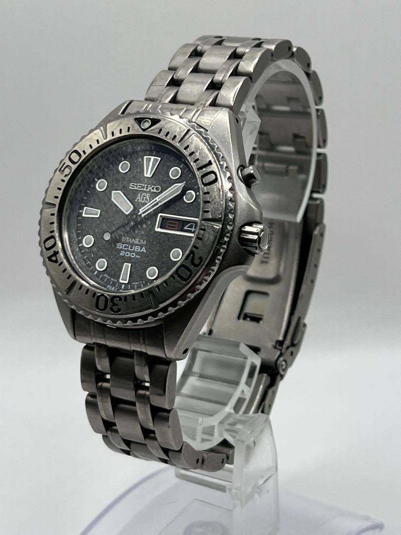 Seiko AGS Diver 200m Automatic Quartz Watch Model 5M43-0B70 Tested
