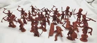 1960's Fort Apache & Wagon Train 54mm Red Brown Indians Marx Playset Figures