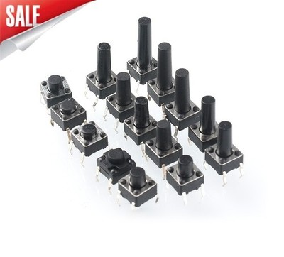 20pcs Momentary Tactile Switch Push Button Switch 4 Pin SMD Multiple Sizes