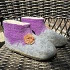 Organic Felt handmade Slippers Booties Houseshoes for Girls US size 1.5 — photo 1