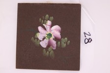 1950s Vintage Birthday Card Pink Watercolor Flower Gold Text