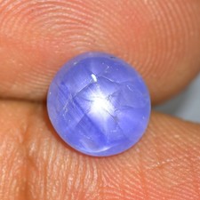 3.28Ct Oval Cab  Natural 6-Rays Star Unheated Blue Star Sapphire Gemstone