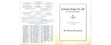 Teutonia Lodge No. 367 PA Masonic Program F & AM West Reading 1965 Reading PA