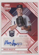 2018 Elite Extra Edition 18U National Team Signatures Red Max Rajcic Auto fm0