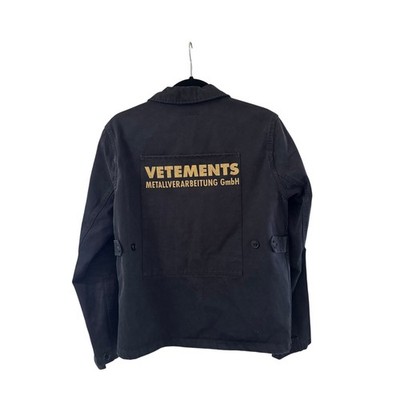 SS18 Vetements Multi Pocket GMBH Logo Cotton Trucker Jacket