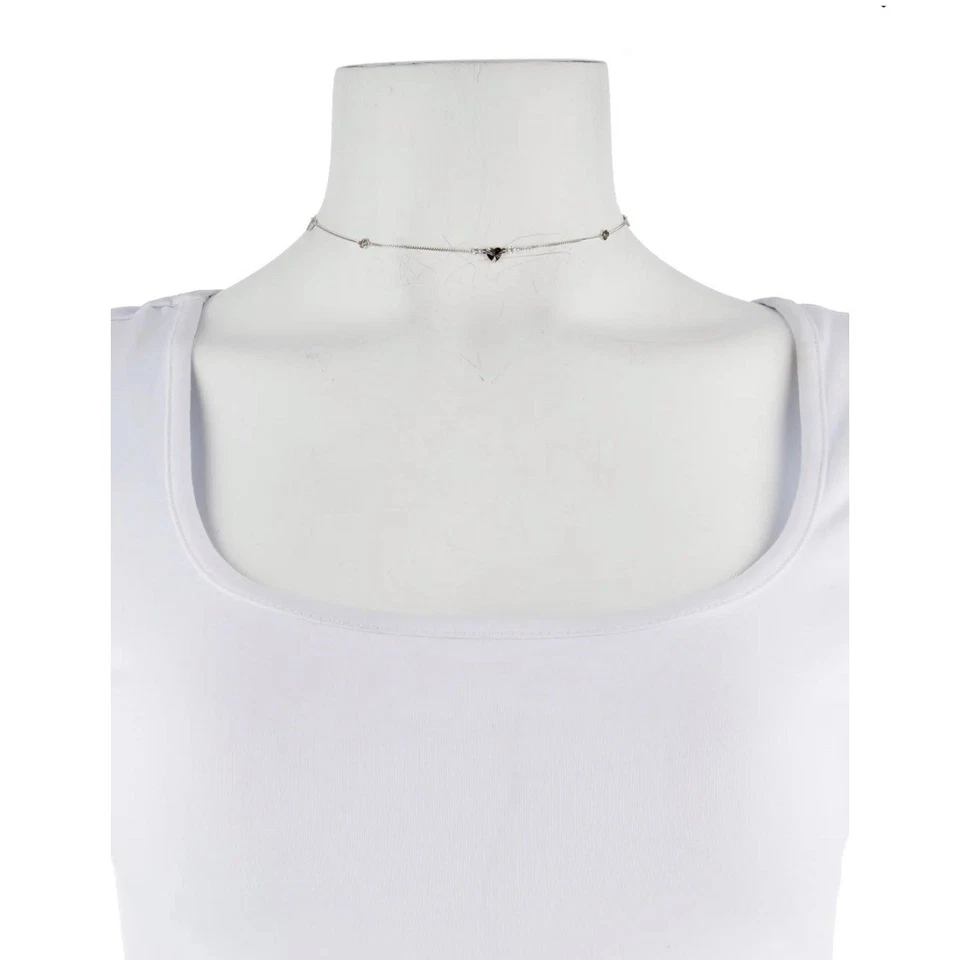 Collar Gargantilla Gucci Oro Blanco 18k Diamante Corazón Estación Entrelazado Logo GG Foto 4 de 4