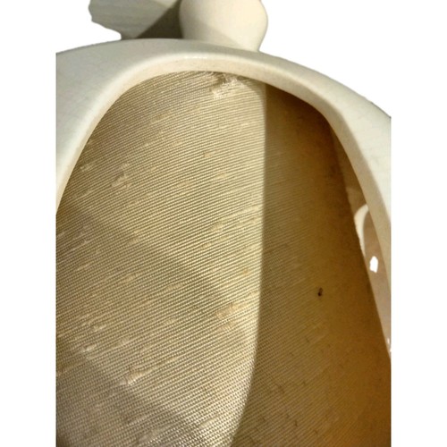 VINTAGE MCM MID-CENTURY MODERN WHITE CERAMIC PENDANT CEILING LIGHT FIXTURE SHADE - Picture 16 of 16